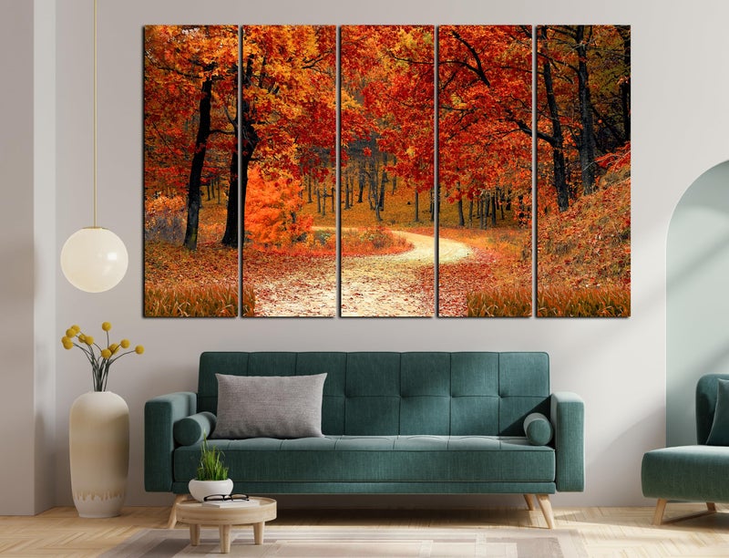 CN RETAILS Natural Abstract wall painting with frame Big Size(48x30) Wall art for living room,Bedroom,Drawing room,Hotels-Wooden Framed-Digital Painting ss24_05 - Image 2