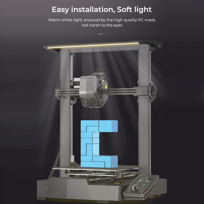 LED Light Bar: Silver, Upgraded Energy-saving LED Chip, Soft Uniform Luminance - Easy Installation, Eye-friendly Design for Ender-3 V3 SE, Ender-3 V3 KE 3D Printers - Image 3