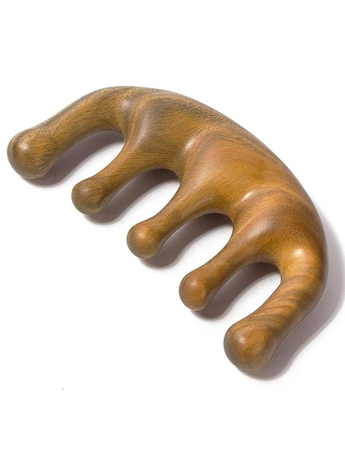 Generic Massage Comb Scalp(Massager Comb) Hand Made Sandalwood Comb (Globular head)  - Image 1