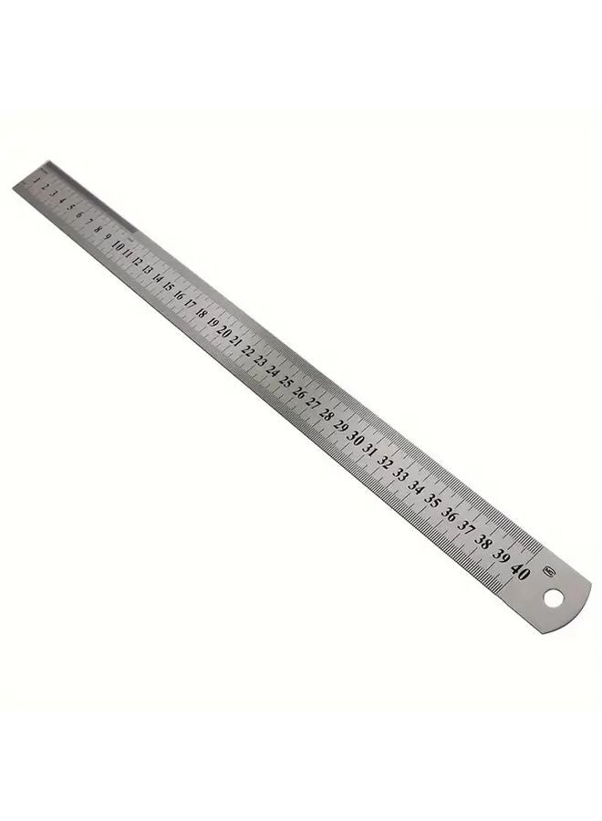 Double Sided Stainless Steel Ruler Inch Centimeter Foldable Durable Office Construction - Image 2