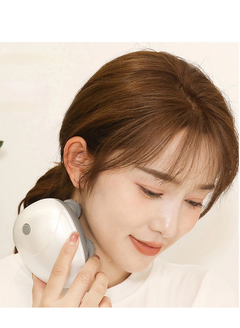 Portable Electric Scalp Massager Cordless Head Massager with 4 Kneading Heads Blue - Image 3