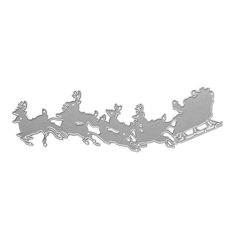 Metal The Elk Pulled The Sleigh Cutting Dies Christmas Elk Die Cuts Embossing Stencils Template Mould for Card Scrapbooking and DIY Craft