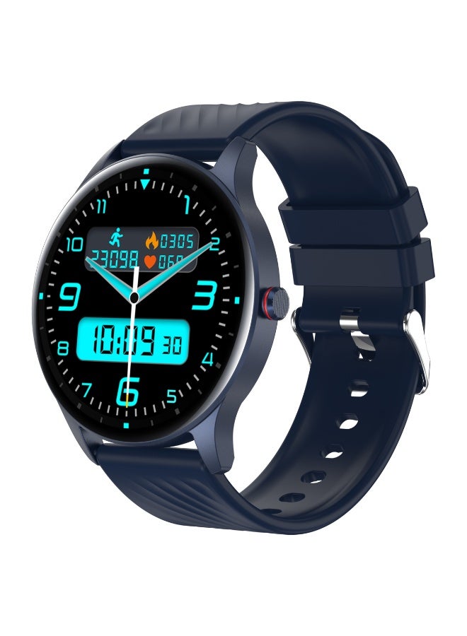 Unisex smartwatch, business smartwatch, waterproof fitness watch, Bluetooth calling, compatible with Android and iOS systems, business watch, zinc alloy vacuum electroplating, heart rate monitoring, blue. - Image 1
