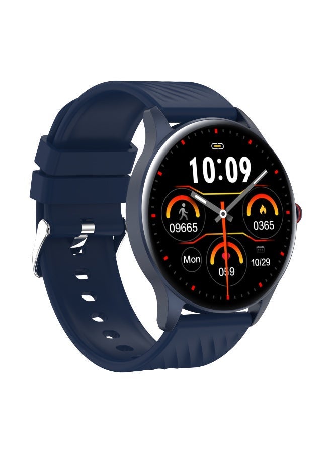 Unisex smartwatch, business smartwatch, waterproof fitness watch, Bluetooth calling, compatible with Android and iOS systems, business watch, zinc alloy vacuum electroplating, heart rate monitoring, blue. - Image 2