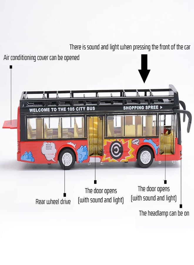 VARIYA ENTERPRISE® 1:32 Open City Bus Toy Car Metal Pull Back Diecast Car with Openable Door and Sound Light, Gifts Toys for Kids【 Multicolor 】 - Image 5