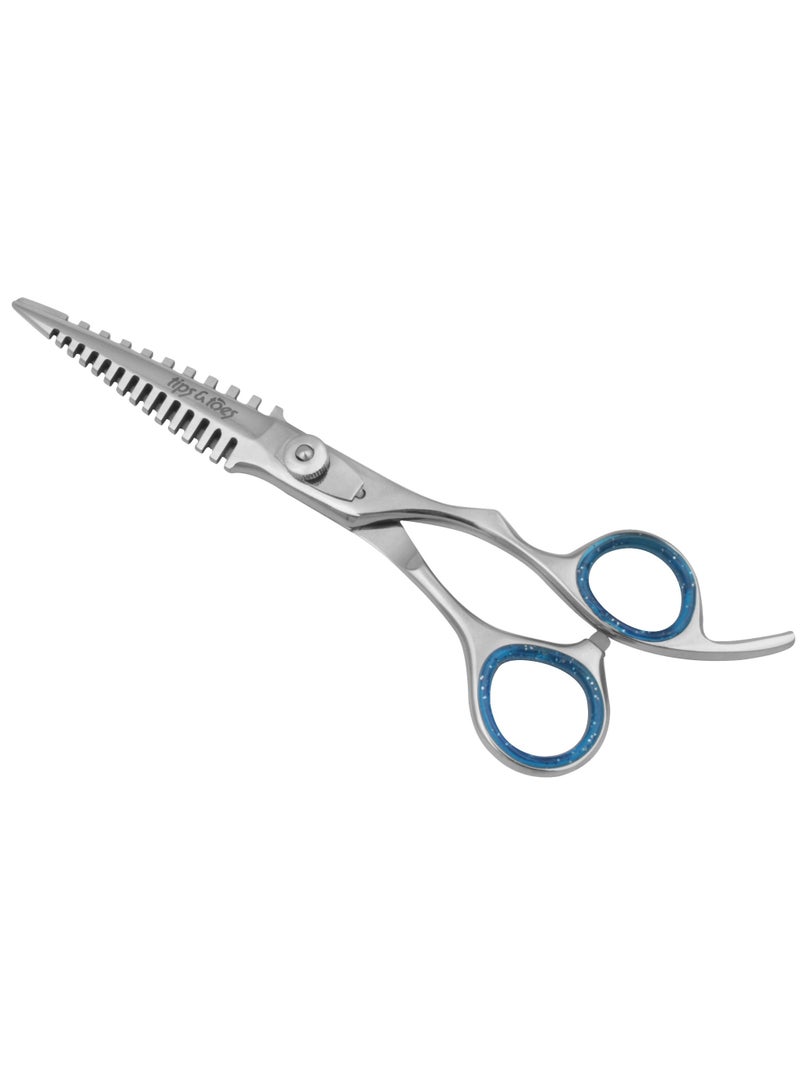 Tips&Toes Peofessional Double Edged Hair Salon Stylist Barber Thinning Shears Scissors  High-Performance Stainless-Steel Haircutting Shears for Extreme Precision Cutting, Trimming, Barbering, salon - Image 1