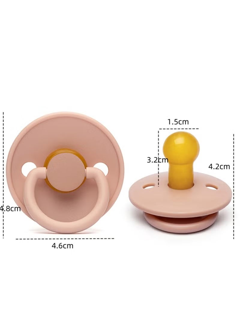 iQeouc - 1 Piece Latex Pacifier for Baby 0-6 Months Pink - Image 1