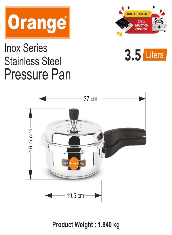 Orange Inox Series Stainless Steel Outer Lid Pressure Cooker With Sturdy Handle 3.5L | Induction Friendly | Deep Lid for Spillage Control | 2.5mm Base Thickness | 5Year Warranty | Silver - Image 4