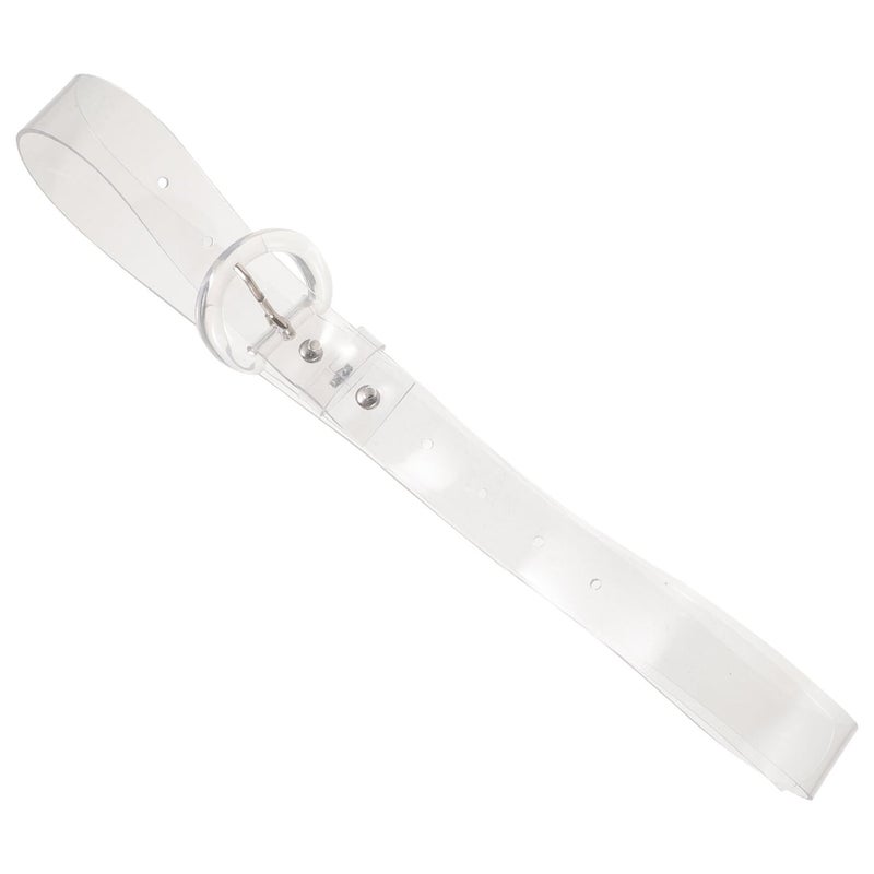 Women PVC Waist Belt 100cm Acrylic D Ring Buckle Chic Versatile Dress Jeans Accessory - Image 2