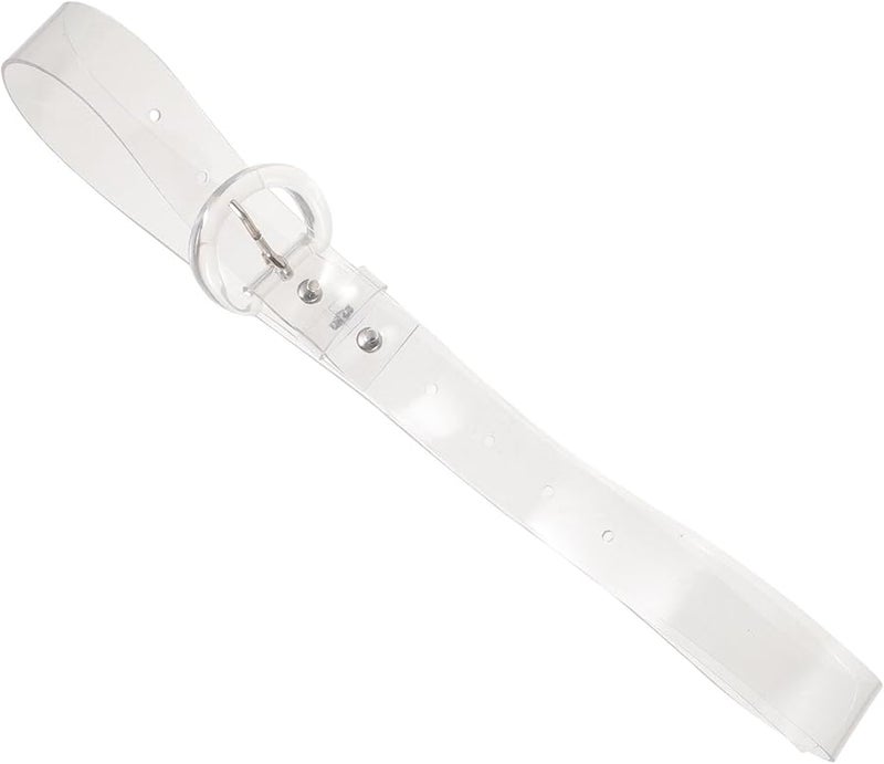 Women PVC Waist Belt 100cm Acrylic D Ring Buckle Chic Versatile Dress Jeans Accessory - Image 1