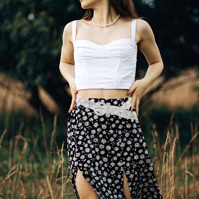Women PVC Waist Belt 100cm Acrylic D Ring Buckle Chic Versatile Dress Jeans Accessory - Image 5