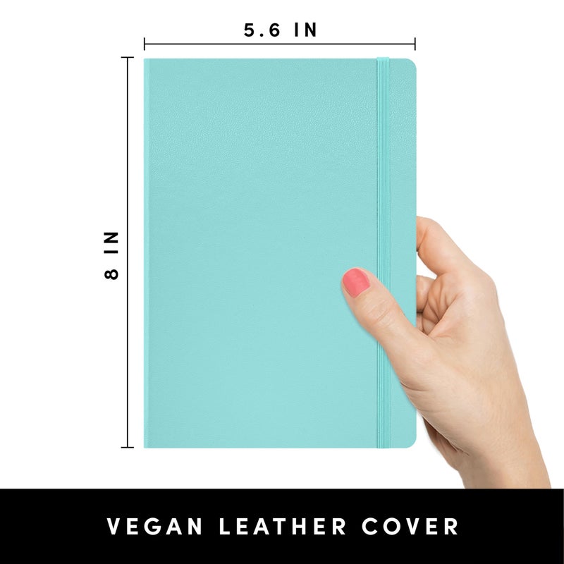 PAPERAGE Lined Journal Notebook, (Mint), 252 Pages, Medium 5.6 in x 8 in - 100 GSM Thick Paper â€“ Hardcover Journaling Notebook for Work, School & Note Taking - Image 2