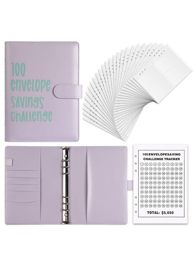 HONGYANG Envelope Challenge Binder Couple's 100-day Challenge Saving Savings Hand Account Notebook - Image 1