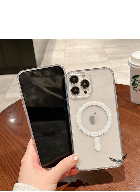iPhone 14 Pro Max Case Compatible with Magsafe Card Wallet Wireless Charger Screen and Camera Protection Shockproof Magsafe Cover