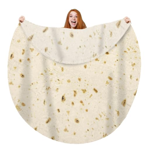 moonysweet Tortilla Blanket for Adult and Kids Double Sided Novelty Food Blanket 60 inches Adult Size Funny Realistic Throw Blanket 21 Fuzzy Fleece Blanket Flannel Teens Boys and Girls - Image 1