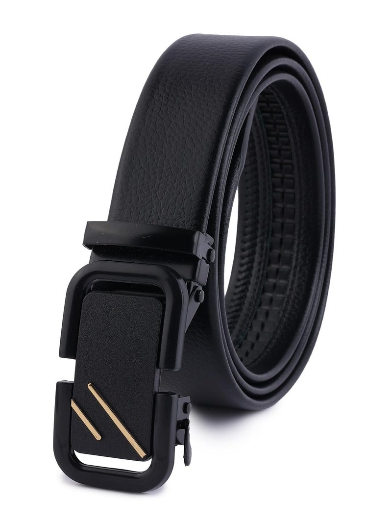 ZEVORA Men's Casual,Formal Leather Auto Lock Buckle Belt - Image 1