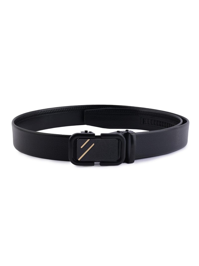 ZEVORA Men's Casual,Formal Leather Auto Lock Buckle Belt - Image 3