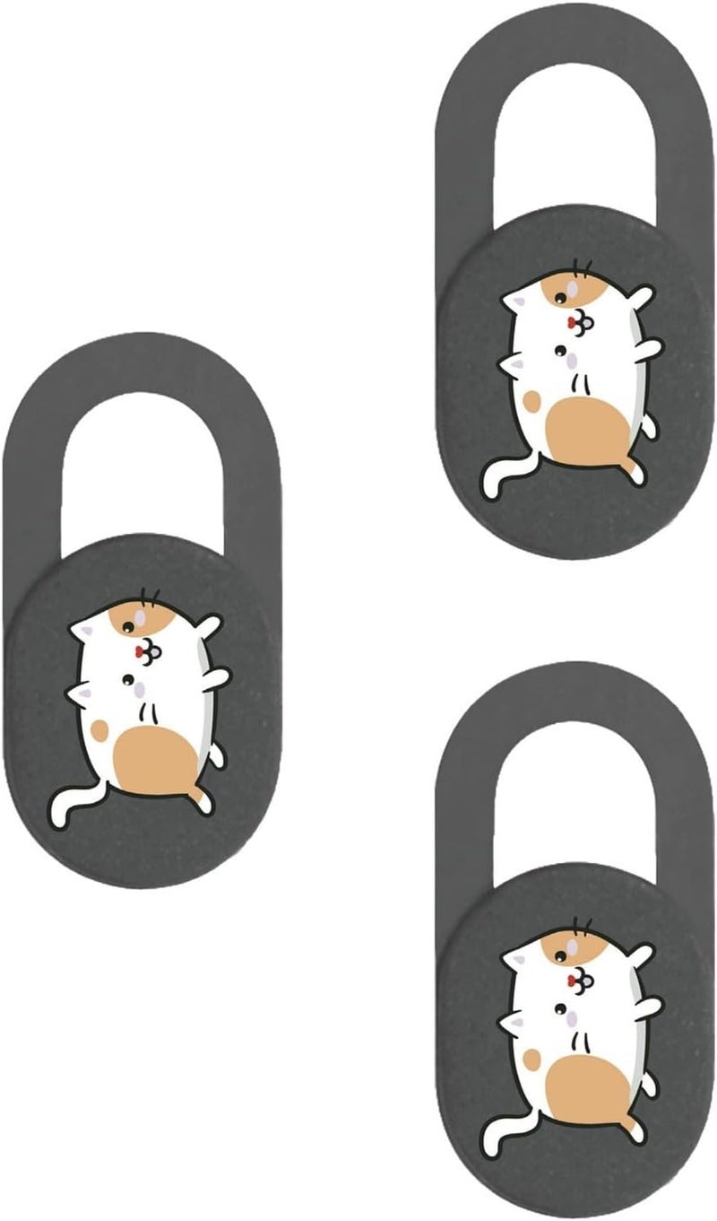 3pcs Cartoon Kitten Camera Covers Webcam Slide for Laptop Pc Web Privacy Protector Sticker Easy Installation - Image 4