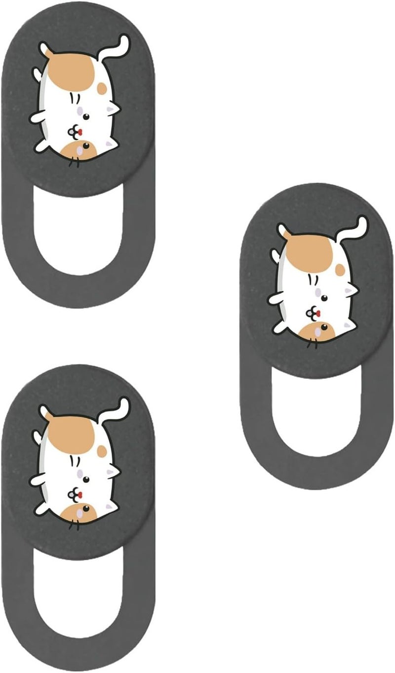 3pcs Cartoon Kitten Camera Covers Webcam Slide for Laptop Pc Web Privacy Protector Sticker Easy Installation - Image 3