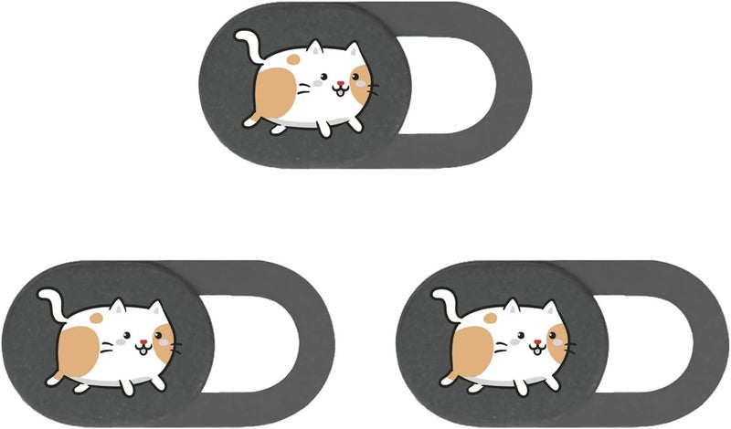 3pcs Cartoon Kitten Camera Covers Webcam Slide for Laptop Pc Web Privacy Protector Sticker Easy Installation - Image 5