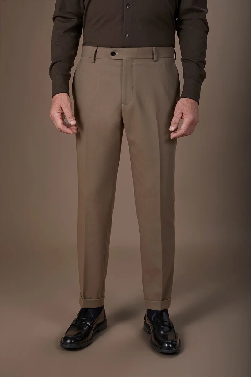 Doppelganger Men's regular fit jersey trousers - Nut