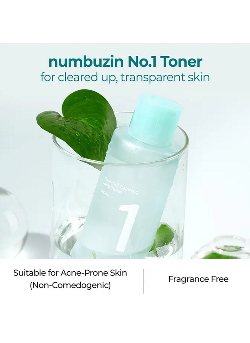 numbuzin Nombozin No.1 Pure Complete Soothing Herbal Toner 300ml  - Image 3