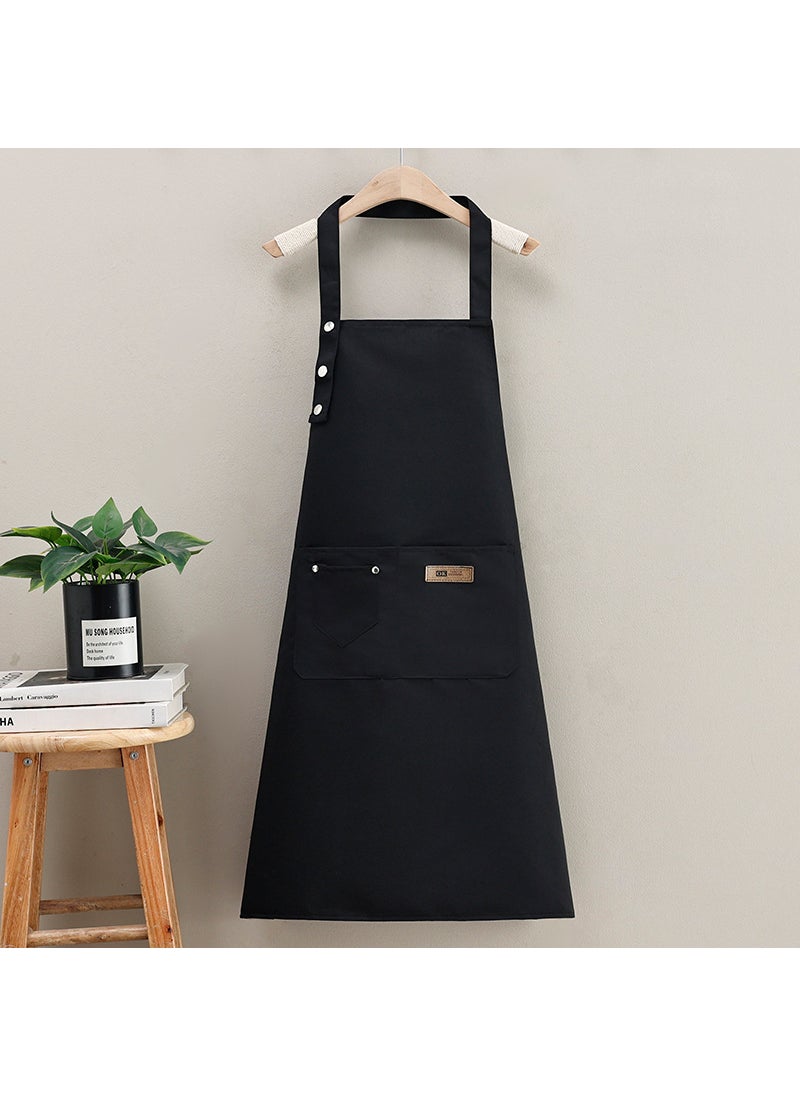 Adjustable Strap Apron Durable  Stain Resistant black neck