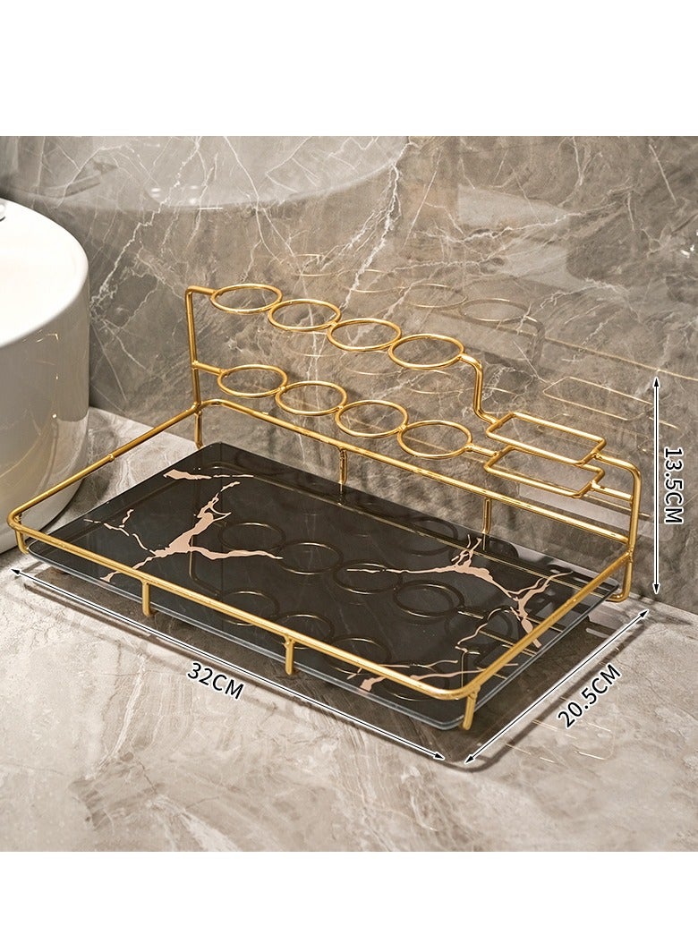 عام ضوء فاخر فرشاة الأسنان الكهربائية الجرف كأس الأسنان اسطوانة الفم كأس الأسنان بالفرشاة كأس الحمام كونترتوب تخزين الجرف المرحاض - Image 3