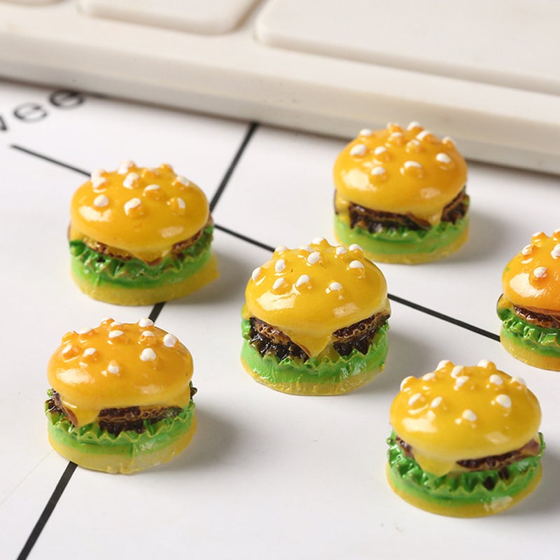 60 Pcs Miniature Burger Decoration Artificial Burger Model Photography Faux Bread Display Prop - Image 4