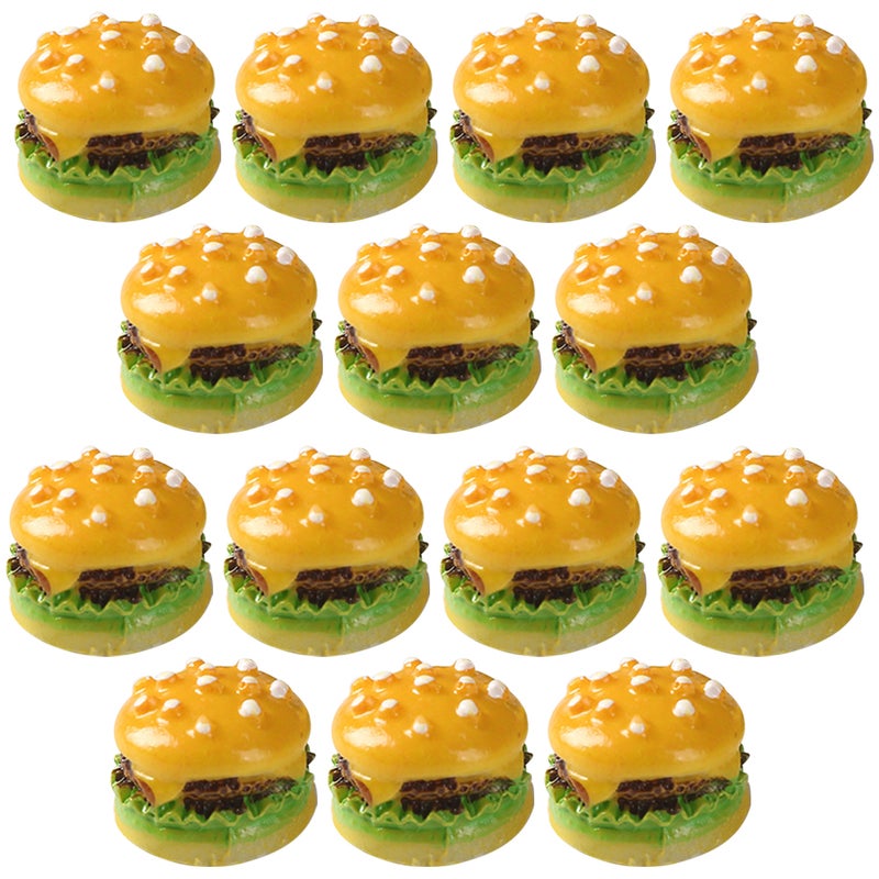 60 Pcs Miniature Burger Decoration Artificial Burger Model Photography Faux Bread Display Prop - Image 5