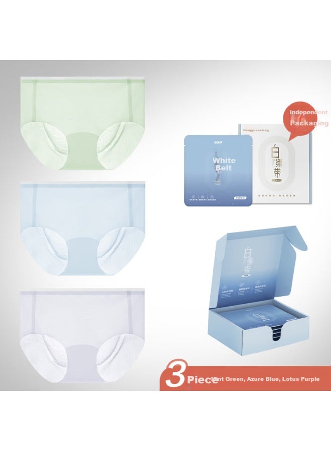 Hengyuanxiang Women's Seamless Ice Silk Mulberry Silk Crotch Triangle Panties Mid-waist Style Girl - Image 2