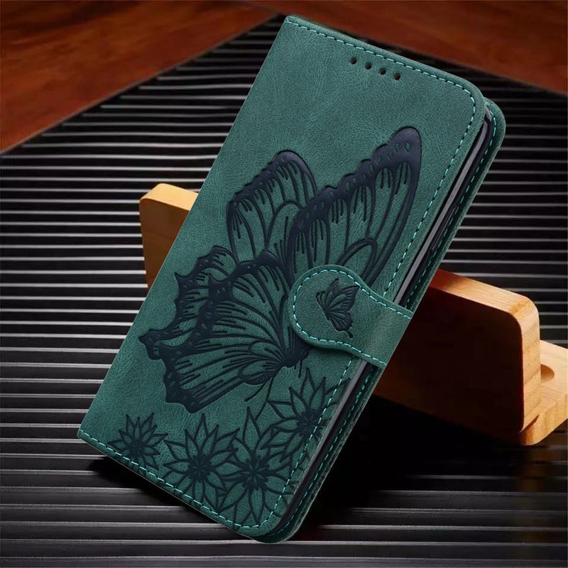 غطاء واقي بTPU لـ iPhone 14 / 14 Plus / 14 Pro / 14 Pro Max باللون أخضر بوظيفة حامل من مادة TPU مع تصميم بارز وحامل قائم مع مقاوم للصدمات مع مقاوم للخدش مع حماية من السقوط - Image 1