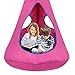 SUCHDECO Kids Nest Swing Chair Hanging Hammock Chair with Detachable Play Tent for Outdoor and Indoor Use 32 D x 52 H Sensory Swing for Kids Pink - Image 3
