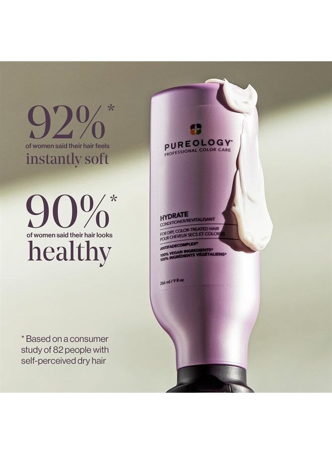 PUREOLOGY Hydrate Moisturizing Conditioner | For Medium to Thick Dry, Color Treated Hair | Sulfate-Free | Vegan 