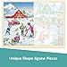MoinKidz Christmas Puzzle for Kids 3 Year Old 24 Piece Puzzles for Kids Ages 35 Merry Winter Holiday Farm Wooden Jigsaw Puzzles for Toddlers Ages 3 4 5 Preschool Puzzle with Tray - Image 4