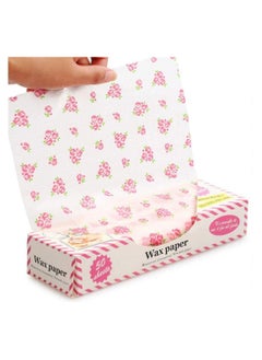 SYOSI 50 Sheets Grease Resistant Wax Paper Food Picnic Paper Waterproof Dry Burger Paper Liner Packing Tissue  - Image 1