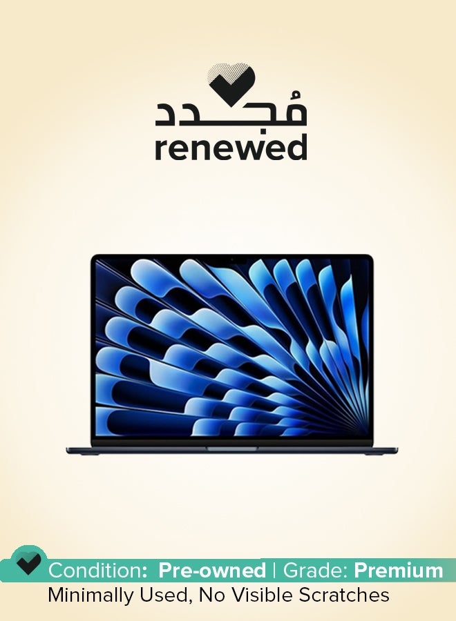ابل  Renewed - MacBook Air MC9G4 15.3-Inch M3 Chip 8-Core CPU 10-Core GPU 16GB RAM 256GB SSD International Version Midnight - Image 1