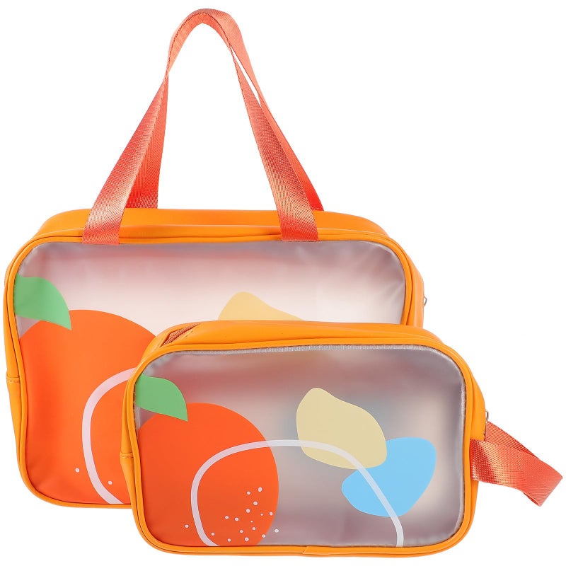 Travel Toiletry Bag Set 2 Pcs Small Medium Wet Dry Separation Cosmetic Organizer - Image 2