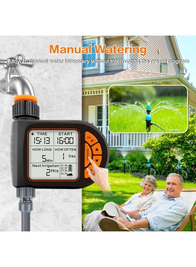 Generic SKY-TOUCH Smart Water Timer, Waterproof Sprinkler Timer, Programmable Irrigation Controller with Rain Sensor, Manual & Automatic Watering Modes, LCD Display, Child Lock, for Outdoor Garden Lawn - Image 4