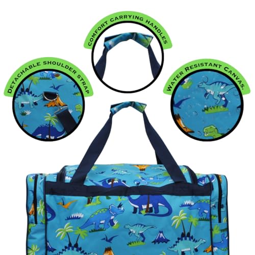NGIL Canvas 23" inch Duffle Bag (Friendly Dinosaur Print) - Image 4