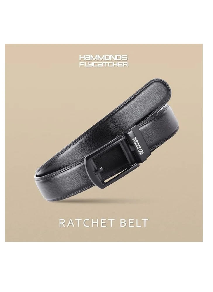 HAMMONDS FLYCATCHER Leather Auto lock Men's Belts | Metal Buckle | Free Size, Black, Free Size (QZD4)