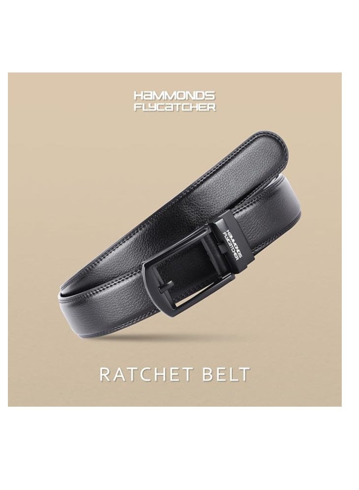 HAMMONDS FLYCATCHER Leather Auto lock Men's Belts | Metal Buckle | Free Size, Black, Free Size (QZD4) - Image 2