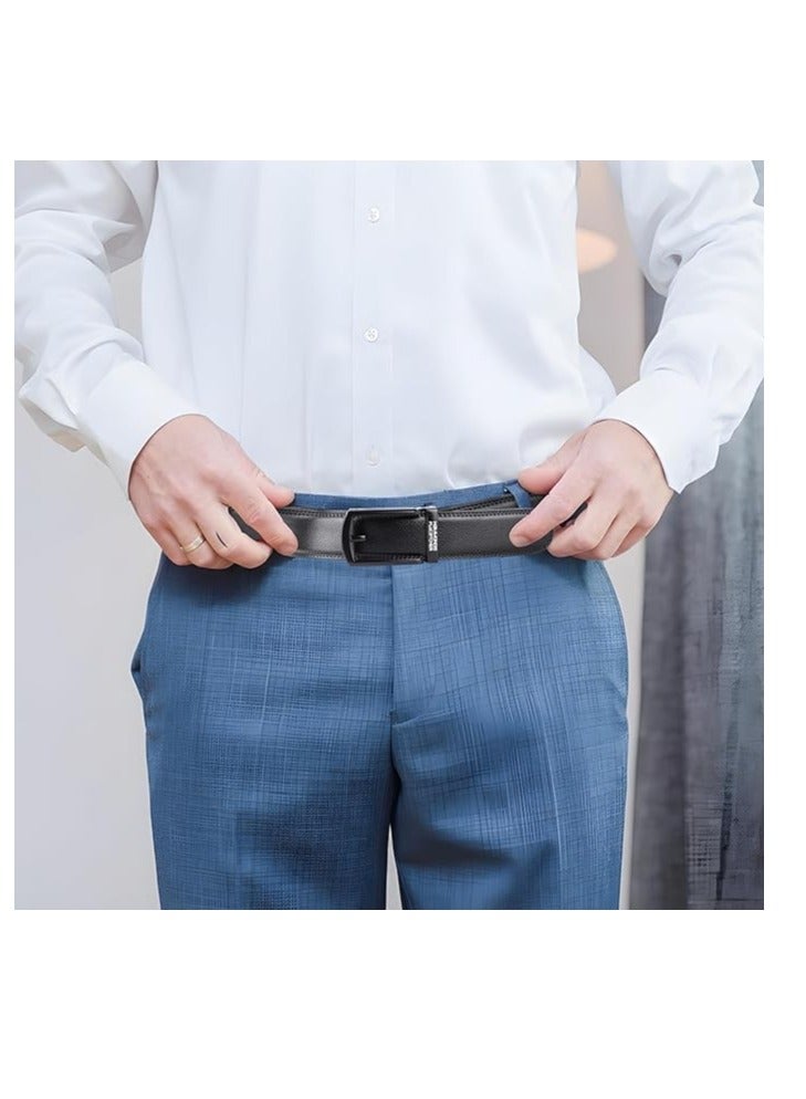 HAMMONDS FLYCATCHER Leather Auto lock Men's Belts | Metal Buckle | Free Size, Black, Free Size (QZD4) - Image 3