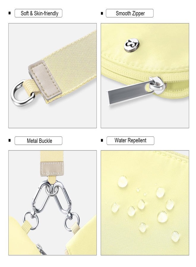 Babysun Mini Zip Around Dual Pouch Wristlet With 2 Straps Wristlet Keychain Wallet for Women Coin Purse Small Cute for Teen Girl, Yellow, Fashion - Image 5