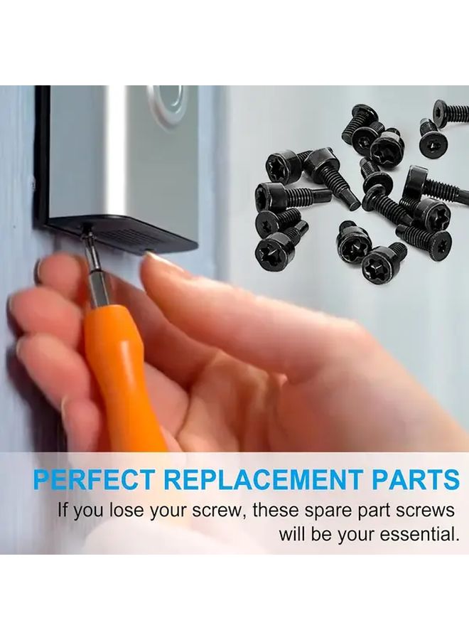 4 مجموعات من 20 برغي ومسامير جرس الباب الأسود 4x5 الكمية - Image 5