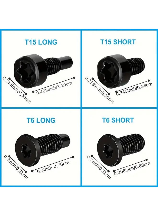 4 مجموعات من 20 برغي ومسامير جرس الباب الأسود 4x5 الكمية - Image 3