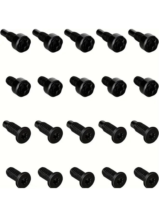 4 مجموعات من 20 برغي ومسامير جرس الباب الأسود 4x5 الكمية - Image 2