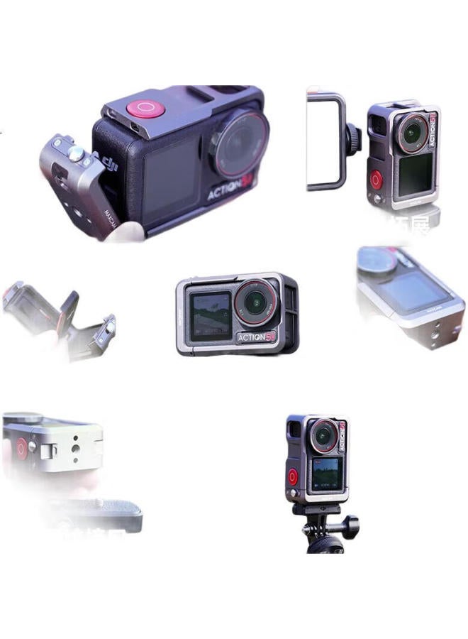Maxcam Aluminum Alloy Anti-Fall Body Protection Shell Vertical Shooting Extension Frame Cold Shoe Accessories For Dji Osmo Action 5/4 Pro Bunny Cage - Image 2