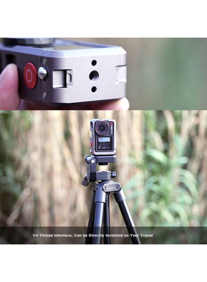 MAXCAM إطار تمديد عمودي لحماية الجسم من الألمنيوم المضاد للسقوط لملحقات Dji Osmo Action 5/4 Pro قفص الأرنب - Image 5