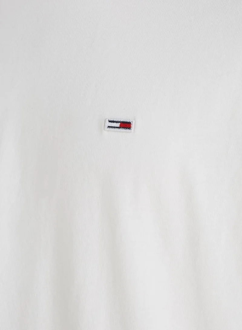 Tommy Jeans White Classics Organic Cotton T-Shirt for Men | Best Price UAE